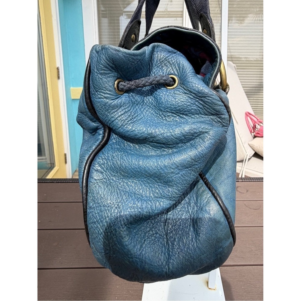 Marc Jacobs Rare Vintage Sasha Teal Black Leather Beaded Satchel Bag - Picture 7 of 16
